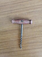 A wooden corkscrew
