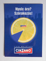 Postcard - Cinzano vermouth humorous advertising card