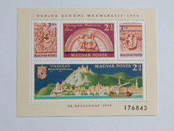 1975. Stamp day (48.) - Visegrad monuments block** - 2 pieces, serial number tracking