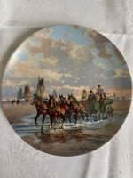Beautiful bradex decorative plate / car ride on the beach /