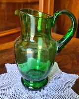 Green bieder glass jug