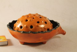 Glazed ceramic hedgehog centerpiece 244