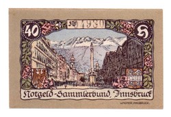 40  Heller 1920  Sorszámos   Szükségpénz Ausztria