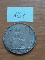English England 1 penny 1961 ii. Queen Elizabeth, bronze 131