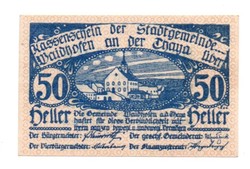 50 Heller 1920 emergency money stamped Austria