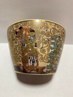 Goebel porcelain candle holder with Klimt motif