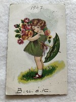 Antik, régi litho  Húsvéti  képeslap                                       -10.