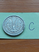 French West Africa afrique occidentale française 1 franc 1948 alu. #C