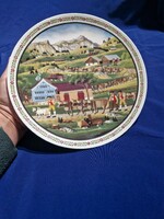 Summer trip to the Alps, Appenzell traditions by dölf mettler souvenir plate wall plate