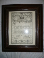 Antique German telegraph diploma paper 1930