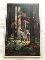 Antique, old Jancsi and Juliska - fairytale postcard - postal clean -10.