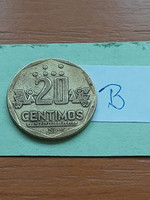 Peru 20 cents 1993 brass, 