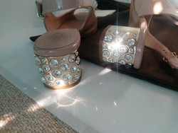 Beautiful, unique Italian sandal with a sparkling heel, + comfortable, original price HUF 83,000