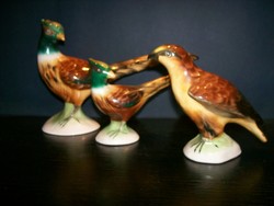 3 pcs ceramic bird figurine.