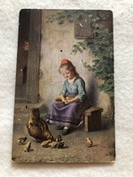 Antique, old postcard - 1917 -10.