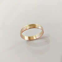 14 Karátos arany, 2,27g. Három színű karikagyűrű gyűrű (No.: 24. 111.)