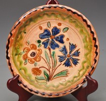 T.F. Ják marked ( tóth ferenc ) 1977. Wall plate with wheat flowers, marked, .