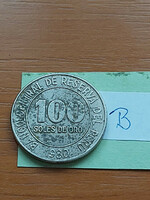 Peru 100 sol de oro 1980 copper-nickel #b