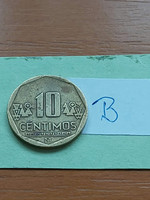 Peru 10 cents 2008 brass #b