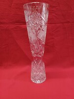 Slim crystal vase 30 cm high