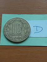 Central African States 10 francs francs 1981 copper-aluminum-nickel #d