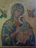 Icon painted on old wood
