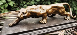Stealth panther - monumental bronze statue