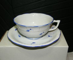 Herendi apró csipkebogyó mintás kék festésű teáscsésze 6 db