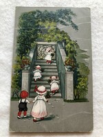 Antik, régi  litho képeslap                               -10.