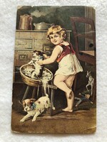 Antique, old postcard - 1918 -10.