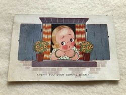 Antique, old graphic postcard - chloë preston -10.
