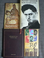 Attila József, Sándor Petőfi, Ady Endre, and Miklós Radnót poetry books, 4 volumes in one