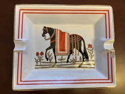 Hermes Authentic Vintage Collectable Porcelain Horse Ashtray Made In France