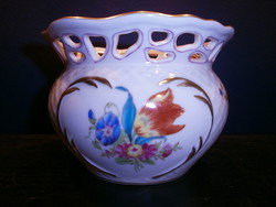 Herend antique floral openwork vase 1940