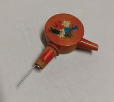 OLD HAND-PAINTED SNOWDROP MUSICAL WOOD PIPE