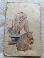 Antique, old scout postcard, postcard -10.
