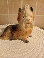 Large yorkshire terrier porcelain figure