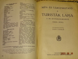 Hungarian tourist association / tourist magazine for 50 years 1938 includes: name and index !!! )