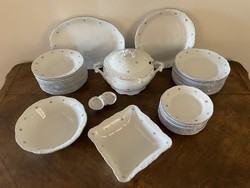 Zsolnay small flower dinner set for 12 people