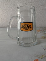 Retro old gold fassl glass beer mug