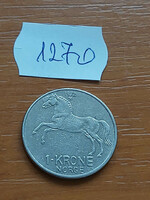 Norway 1 kroner 1972 olive v, horse copper-nickel 1270