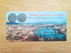 750 HUF 1998 150th Anniversary of the Unification of Budapest mnb coin introduction, brochure