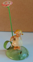 Wendt & Kühn Erzgebirge flower child handmade figure - damaged