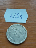 Peru 50 cents 2008 copper-nickel 1194