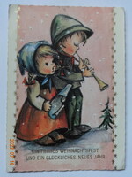 Old graphic Hummel Christmas/New Year greeting card