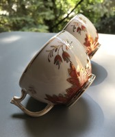 Orosz porcelán teás csészék egyben, Dimitrov Verbilki gyűjtői ritkaság
