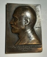 Rare! Berán lajos elder chorin ferenc 1912 bronze plaque