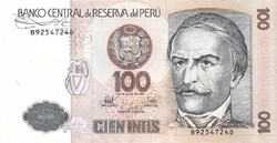 100 intis 1987 Peru UNC