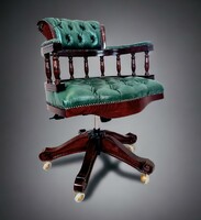 Hollóházi Chesterfield Captain's Chair, Writing Desk Chair - New!!
