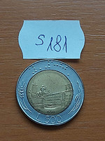 Italy 500 lira 1990 r, bimetal, Quirinale Palace Rome s181